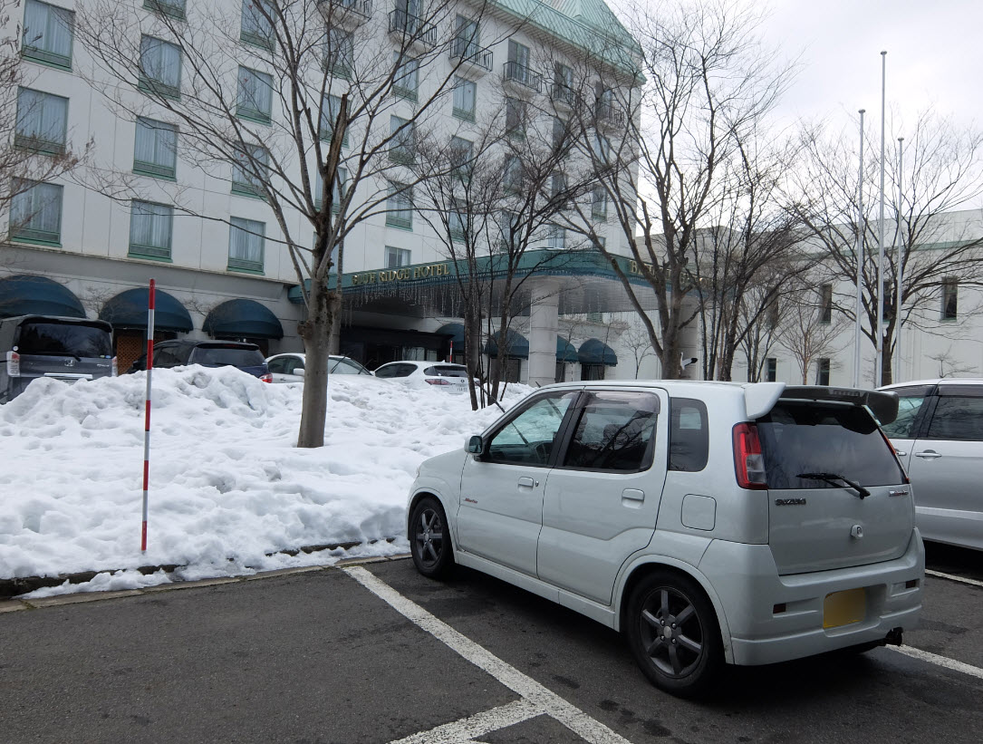 ブルーリッジホテルで雪見風呂